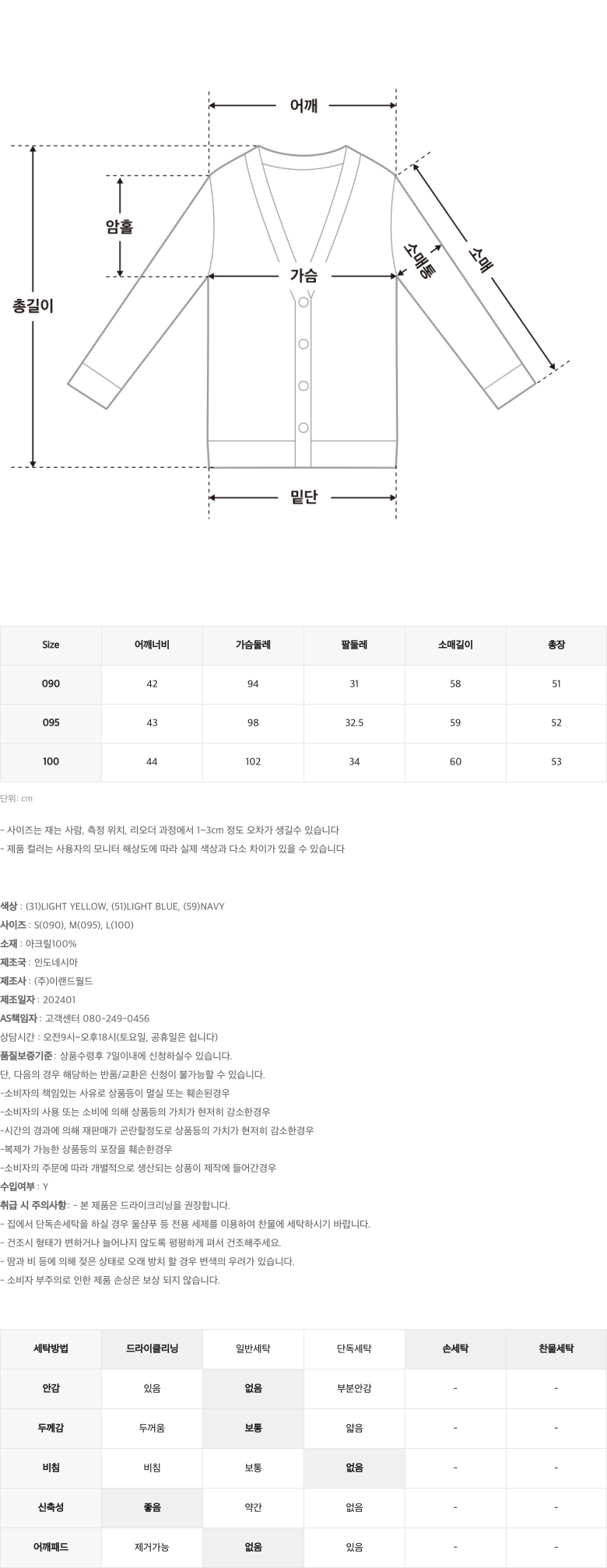 [임현주PICK/기간한정특가🔥/누적3만장🏆]라운드넥 케이블 가디건_MIWCKF315T 상세 이미지 5